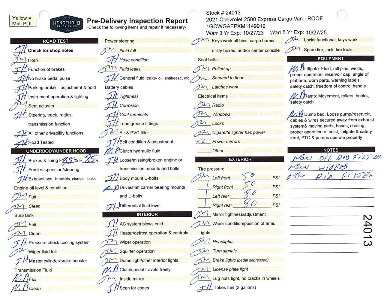 Inspection report