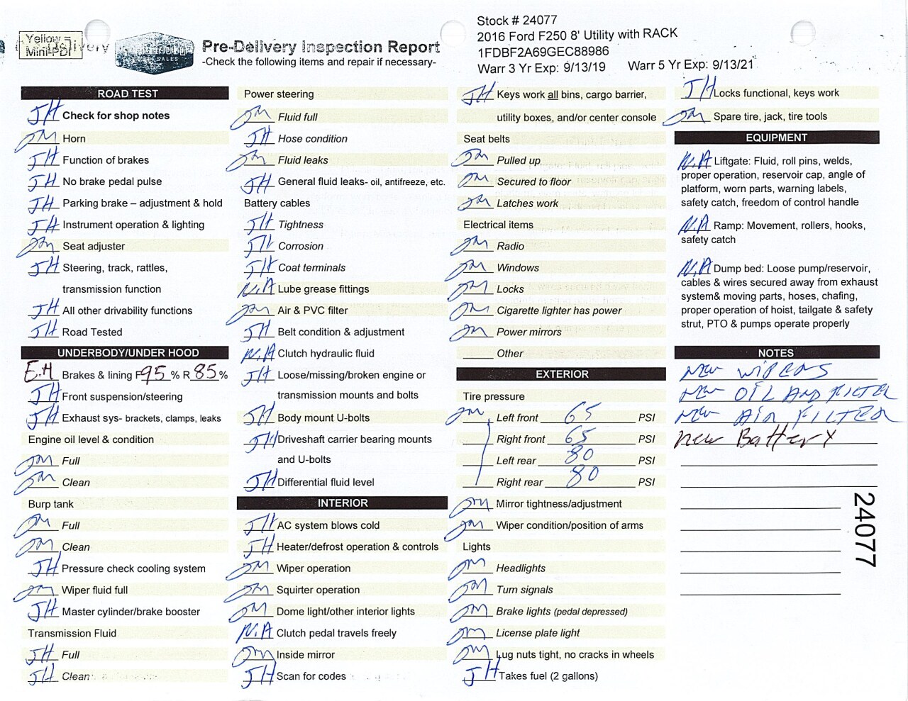 Inspection report